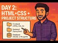Java Full Stack Tutorial Day 2 | HTML, CSS Basics & Project Folder Structure Explained