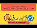 Convertir un pdf en partition musescore how to convert a pdf into a musescore file  