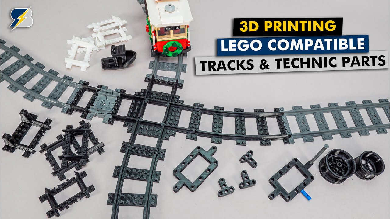 LEGO compatible 3d printing Vol. 2 - train tracks and custom