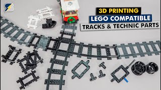 LEGO compatible 3d printing Vol. 2 - train tracks and custom Technic pieces