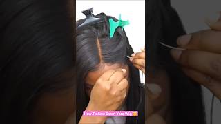 Wig Hack! How To Sew Down A Wig!! 😍😀 #lacewigs #gluelesswig #lacefrontwig