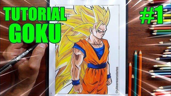 Tutorial de como desenhar o goku black