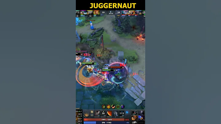 Juggernaut OmniSlash Deletes Everyone! #shorts #dota2 #juggernaut #omnislash #akarasdota2