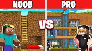 Noob vs PRO: EN GÜVENLİKLİ SIĞINAK YAPI KAPIŞMASI - Minecraft