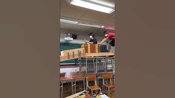 They built a roller coaster inside their classroom 😯