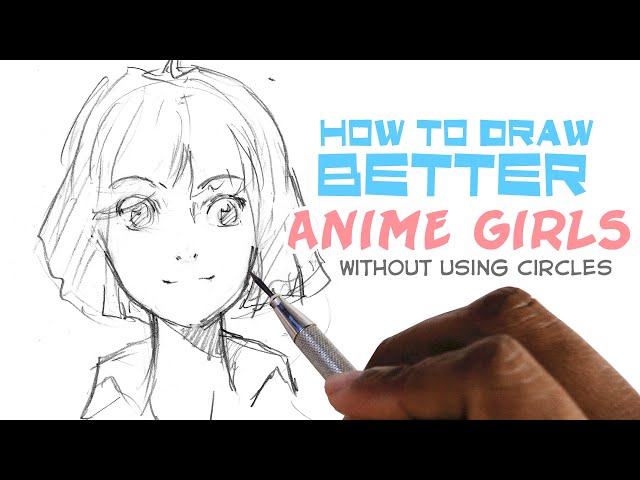 How to draw anime girl for beginners without circle (easiest way) 