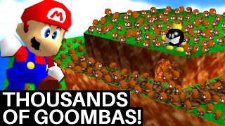 What if Bob-omb Battlefield was Filled with Thousands of Goombas in Super Mario 64?