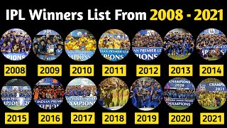 IPL Winners List From 2008-2021 | IPL इतिहास के विजेता 2008-2021