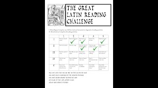 The Great Latin Reading Challenge - 5/25