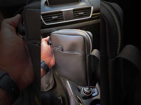 Чоловіча чорна матова сумка-месенджер CASUAL стильна молодіжна, відео 1