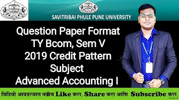 TY Bcom, Sem V - Advanced Accounting I - Question Paper Format for Winter Exam 2022