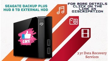 Seagate Backup Plus Hub 8 TB External HDD - USB 3.0 for Windows and Mac, 3 yr Data Recovery Services