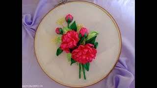 Ribbon Embroidery FLowers - How to Make Camellia Flowers Design