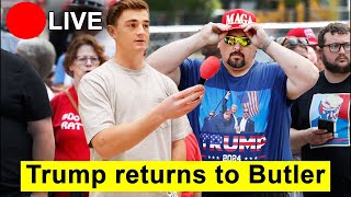 Nick Shirley alleges: IRL live at Trumps return to Butler Pennsylvania