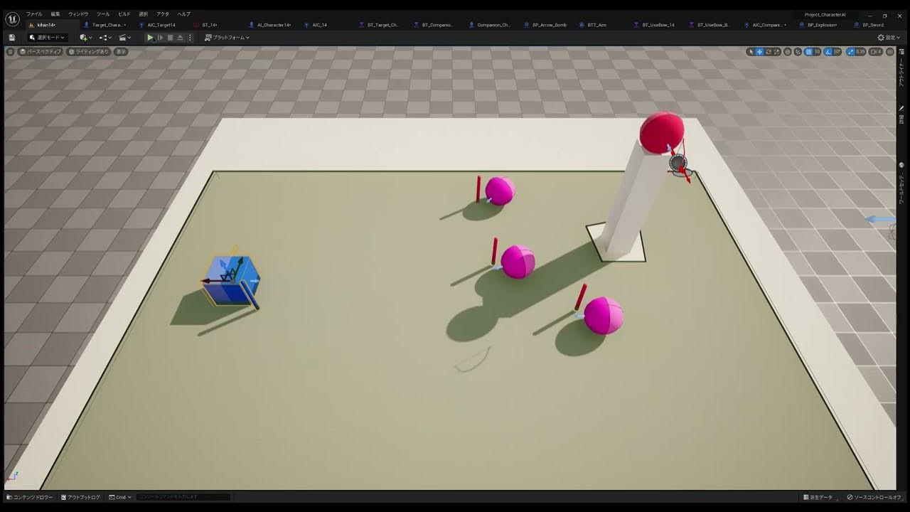 【キャラクターAI研究/UE5】キャラクターAIを作るための規範デモ:規範有り【規範6】