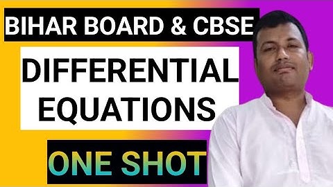 Differential Equations Class 12 | Differential Equations | Differential Equation Class 12 One Short