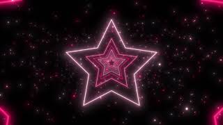 【4K】Shining Star Shaped Neon background 🌟ShellPink Star Background【Wallpaper】