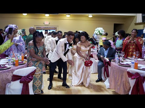 Beautiful Congolese Wedding Entrance Dance - ASAPH DU CIEL (Jesus m'a libéré)