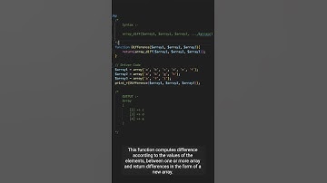 PHP | Array | array_diff #shorts #youtubeshorts #shortsvideo #short #shortfeed