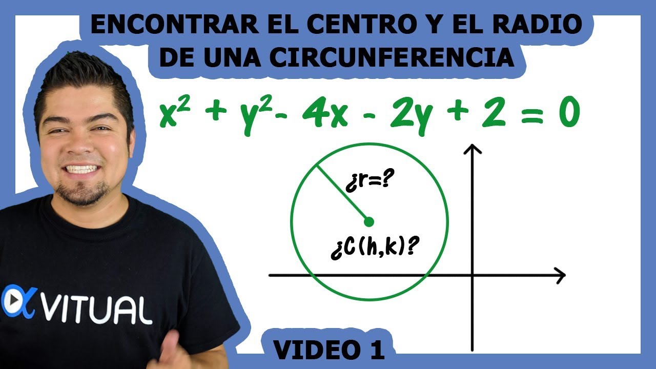 Circunferencia Encontrar el centro y el radio  Video 1 | Geometría Analítica