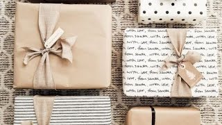 Kraft kağıttan 4 farklı hediye paketi yapımı/4 different gift package decorations from kraft paper