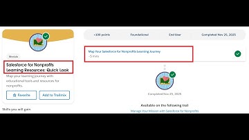Salesforce for Nonprofits Learning Resources: Quick Look | Salesforce Trailhead