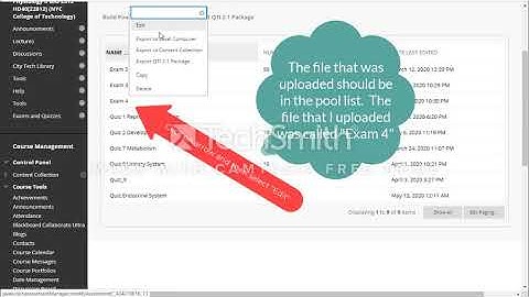 How to Upload Question Pool to Blackboard, How to make exam in Backboard