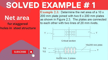 1.solved example of net area of steel tension member| how to calculate net area of any section