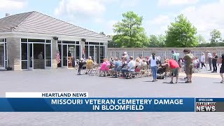 Missouri Veteran Cemetery damage in Bloomfield