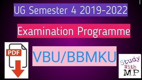 VBU Semester 4 Examination Programme 2019-2022 #Shorts | Exam Routine for Semester 4 2021 |#Trending