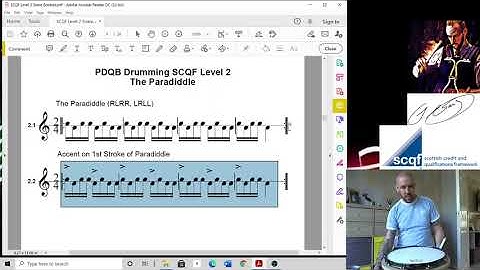 SCQF Level 2 Drumming - The Paradiddle TUTORIAL VIDEO