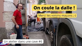 Aménagement d'un atelier dans une cave #6 - On coule la dalle.