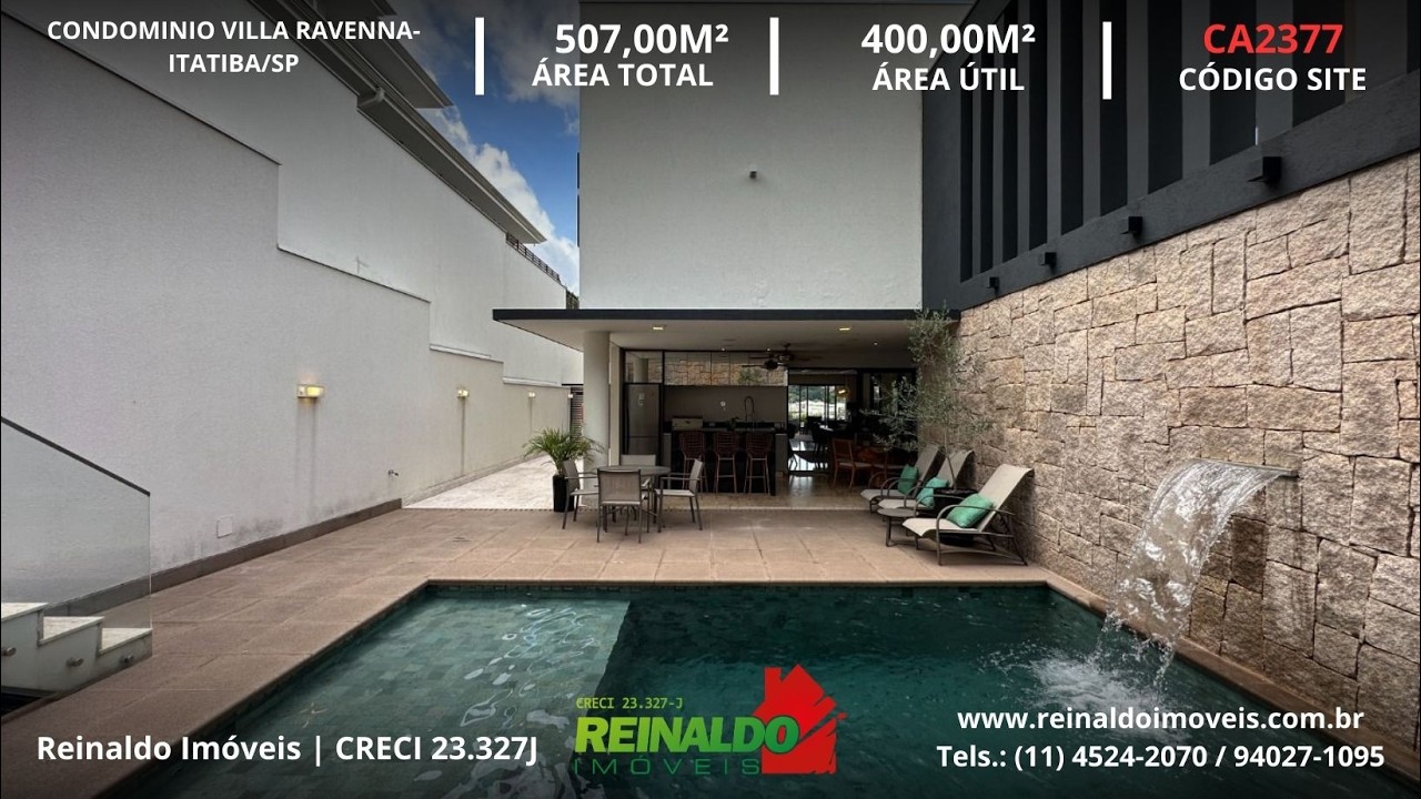 Casa à venda, mobiliada e decorada por R$ 2.890.000 - Condomínio Villa Ravenna - Itatiba/SP