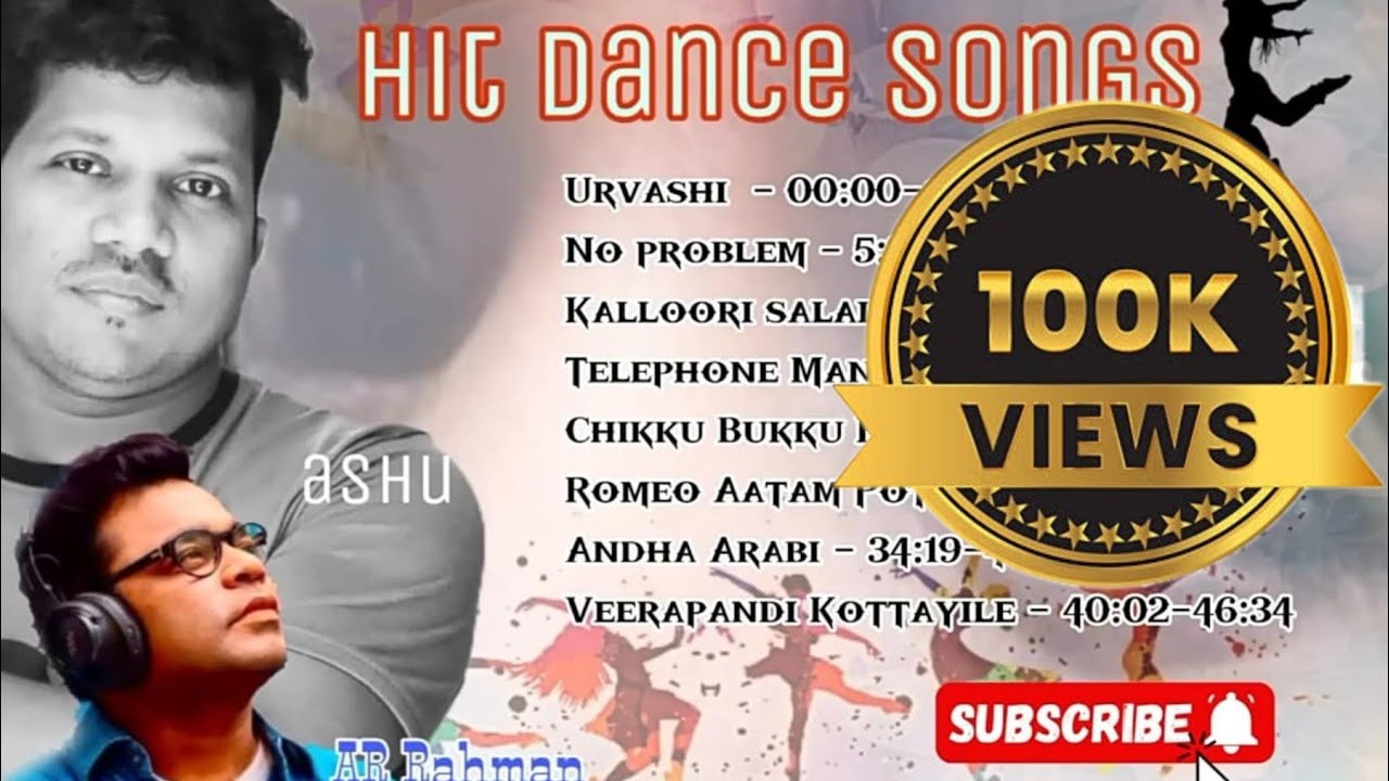 hit dance songs a r rahman  