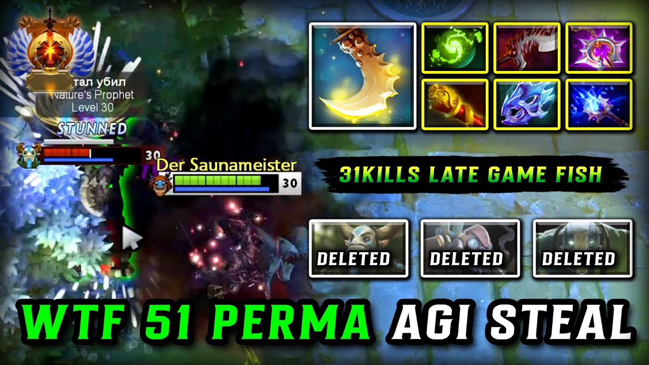 WTF +51 PERMA AGILITY STEAL CARRY Slark | 31Kills Late Game | 100% Nobody Can Survive 7.38c DOTA 2