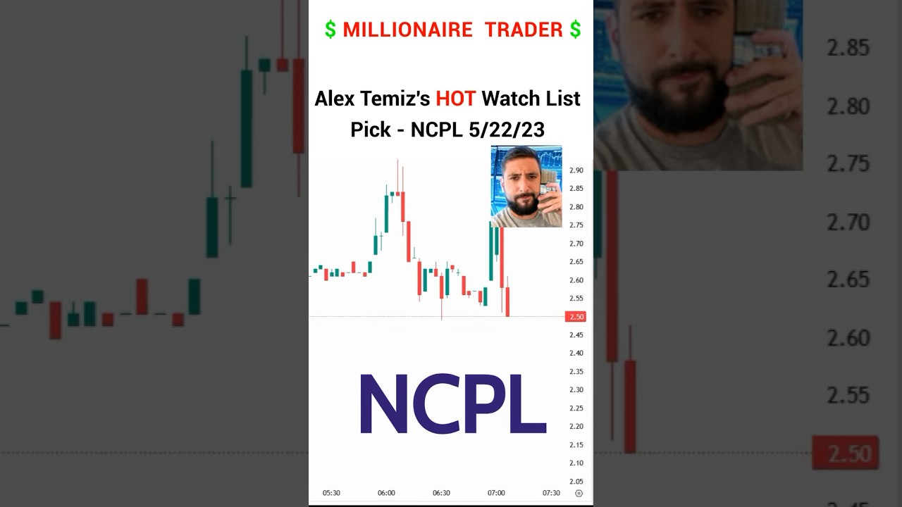 Millionaire Day Trader Alex Temiz’s HOT Daily Stock Watchlist 5/22/23 NCPL 