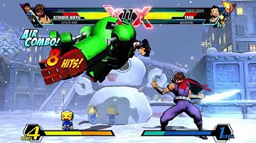 Ultimate Marvel vs Capcom 3 Gameplay feat. Strider Hiryu & Ghost Rider