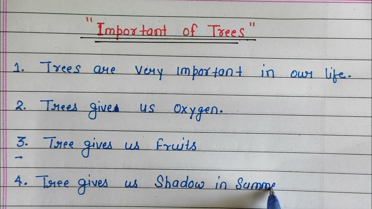 Importance of trees essay in English 10 lines on importance of trees