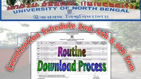 NBU Examination Schedule 2023 - Published - Routine Download Now