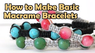 Easy Macrame Bracelet Tutorial | Shamballa Bracelet | How To Square Knot