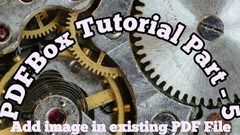 Java PDF Creation : 5. Insert image in existing PDF file with PDFbox