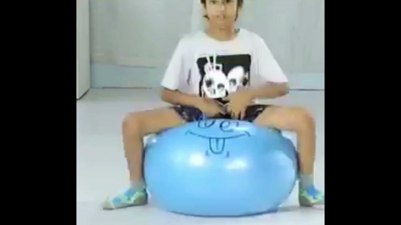 Boy bouncing on Hopper ball YouTube