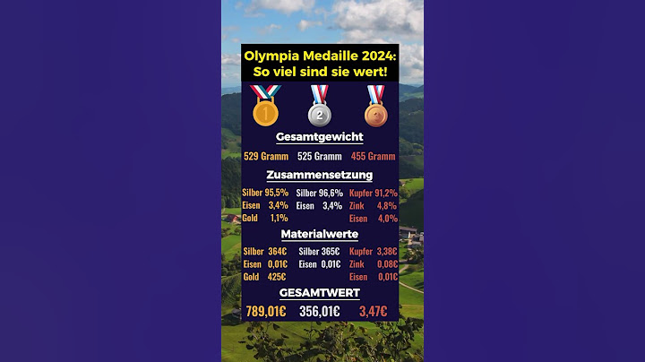 So viel sind die Olympia Medaillen wert!