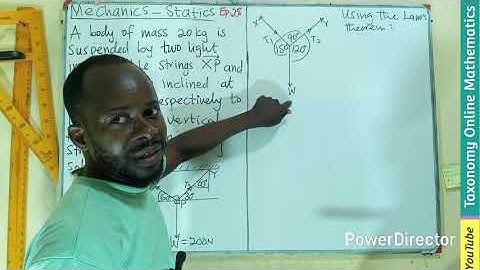 Statics Mechanics: Finding Tensions in Strings used to Suspend a Body Using Lami