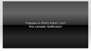 Firebase on iPad