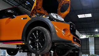 Mini Cooper engine mounting removed video
