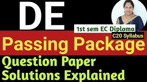 DE Passing Package|Digital Electronics Important Questions& Answers|Diploma Exam Preparation#diploma