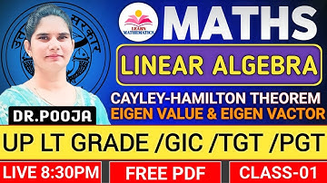 Linear Algebra(Eigen Value-Vector)LTGrade/GIC/TGT & PGT/GIC/DSSSB/KVS/NVS/Theory/Class-6 By Dr Pooja