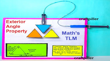exterior angle property - theorem working model - maths tlm - triangle | craftpiller