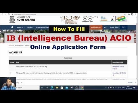 HOW TO FILL IB ACIO ONLINE APPLICATION FORM 2020 STEP BY STEP IN TELUGU | IB ACIO APPLY ONLINE 2020